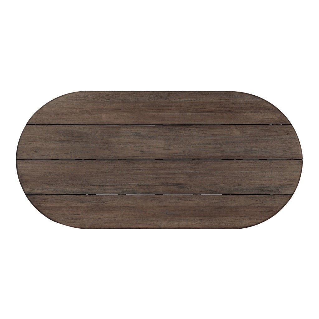 Paden Outdoor Coffee Table - Stained Toasted Brown Finish - Weather-Resistant Patio Furniture for Garden, Deck & Poolside Use