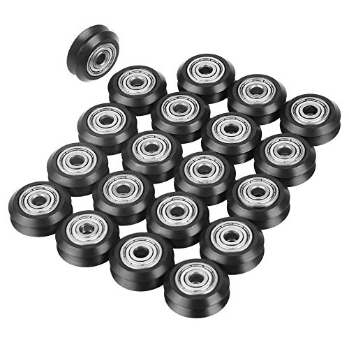 20pcs V-Groove Pulley Wheels with 5mm Bore & 625 Bearings - Compatible with CNC Machines & 3D Printers - Perfect for Linear Motion Systems & DIY Robotics Projects