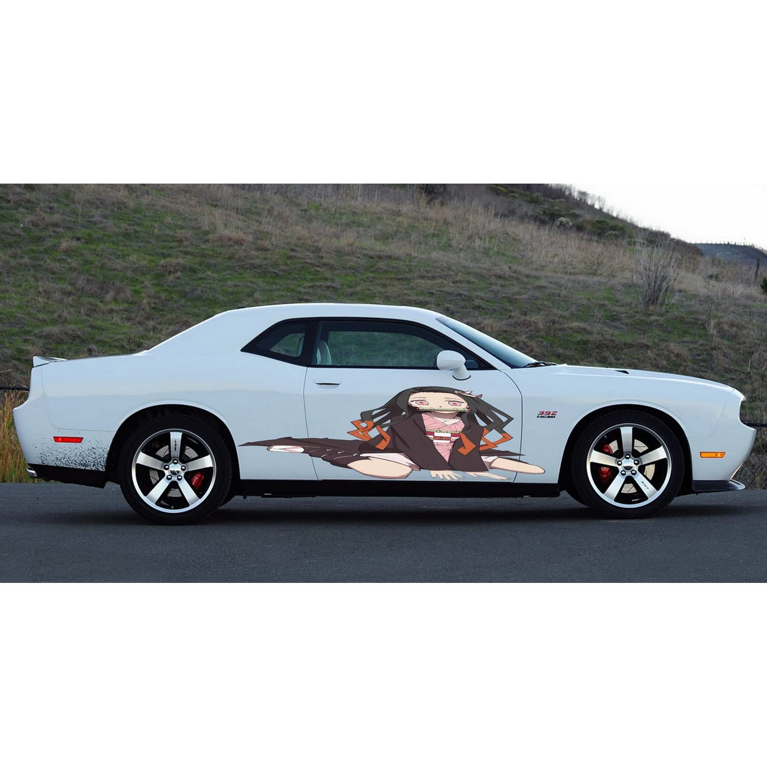 Anime Girl Car Vinyl Wrap Decal - 18x50 Inches Sexy Anime Sticker for Car Side Graphics - Perfect for JDM, Tuner, and Anime Fan Vehicles