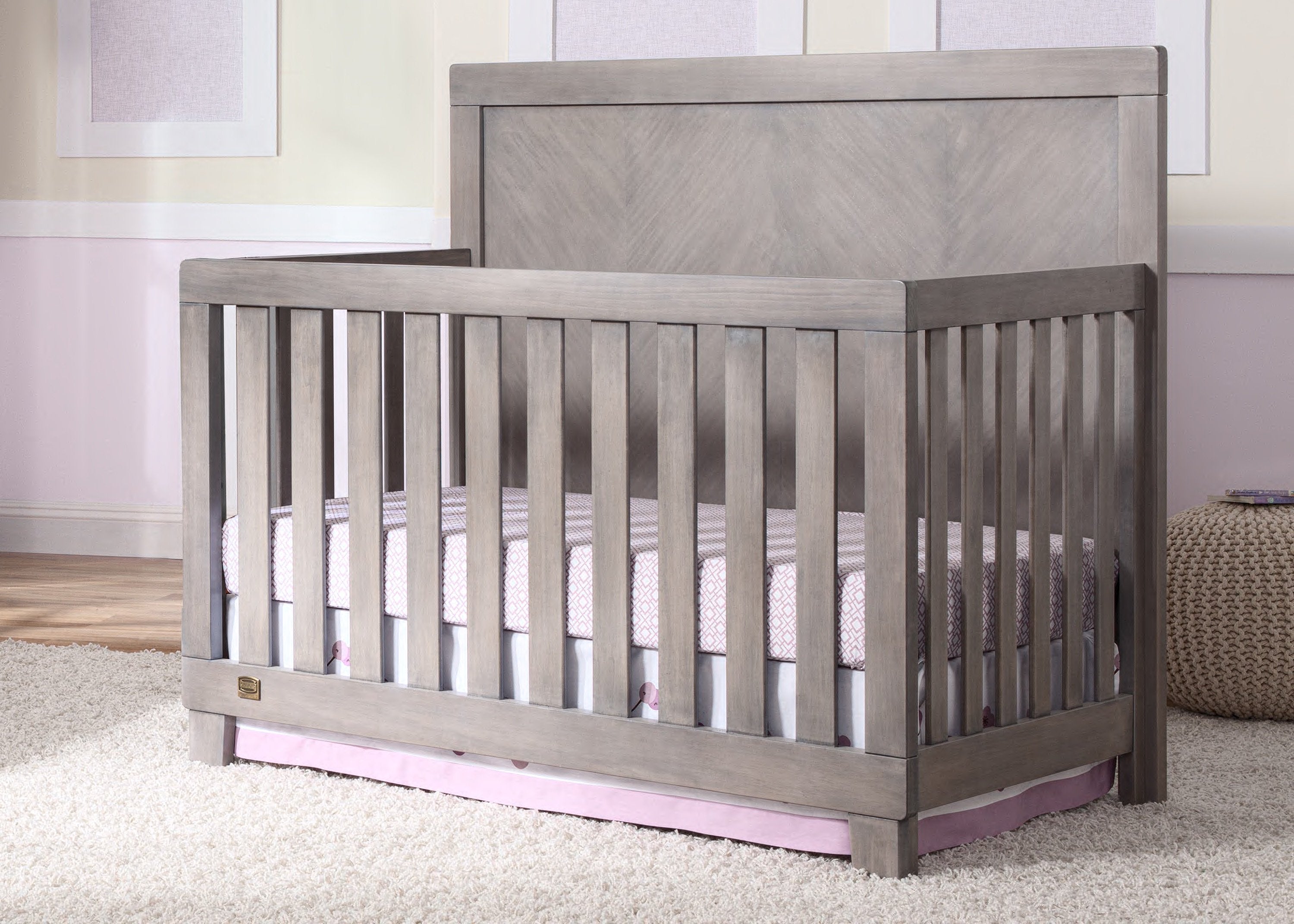 Bellante 4-in-1 Convertible Baby Crib with Toddler Bed & Daybed - Safe Nursery Furniture for Newborns & Kids - Perfect for Bedrooms, Daycare & Guest Rooms
