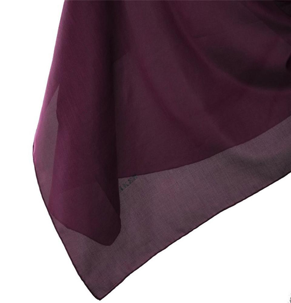Aker Premium Silk Cotton Square Scarf - Soft & Breathable Solid Shawl #7071 495 for Women, Fashion Accessory, Office, Travel & Special Occasions