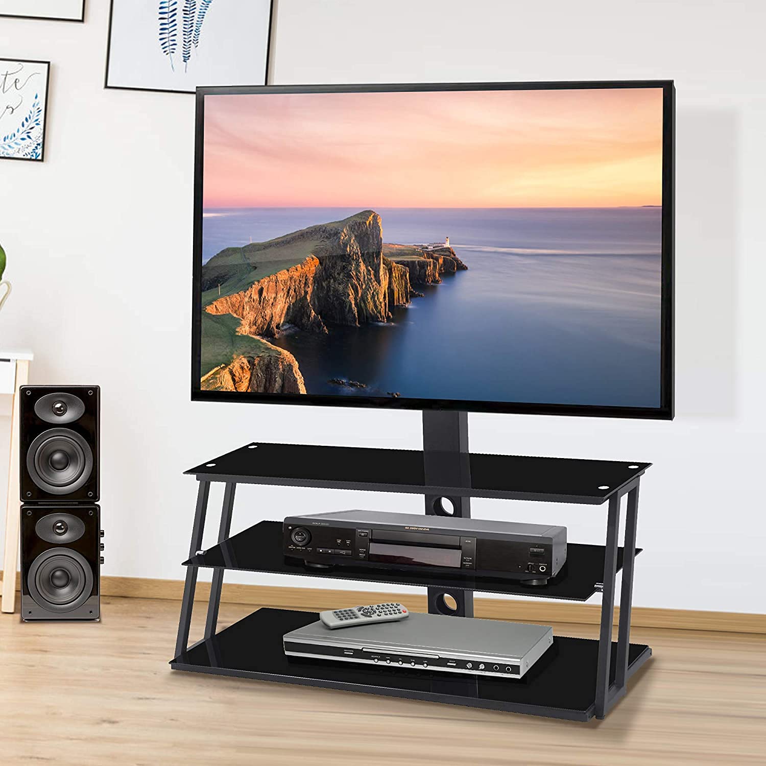 Adjustable Swivel Floor TV Stand for 32