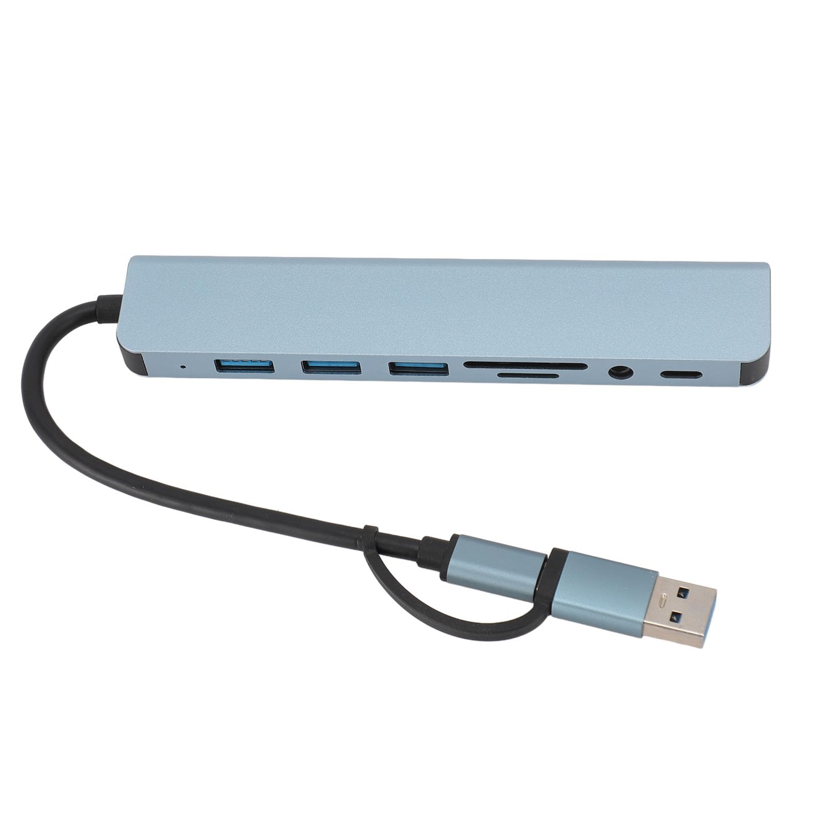 Premium Aluminum Alloy USB Hub with Multiple Ports - High-Speed Data Transfer & Audio Support for Laptop, PC, Mac - Perfect for Home Office, Gaming & Multimedia Setup