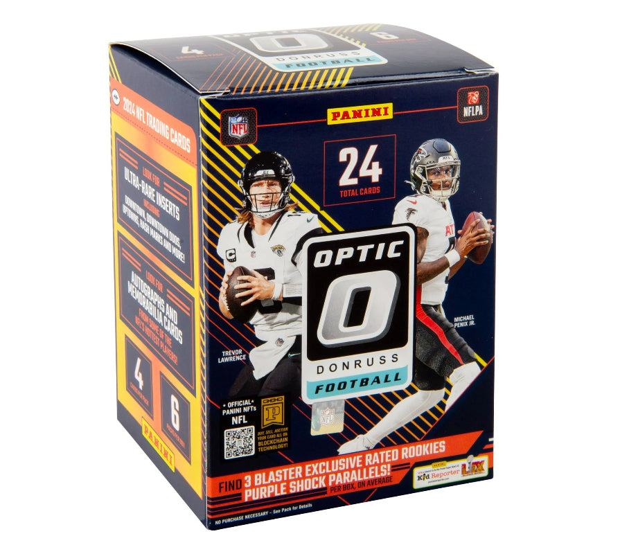 2024 Panini Donruss Optic Football Blaster Box - NFL Trading Cards Collection for Collectors & Fans - Perfect for Gifts, Fantasy Sports & Game Room Display