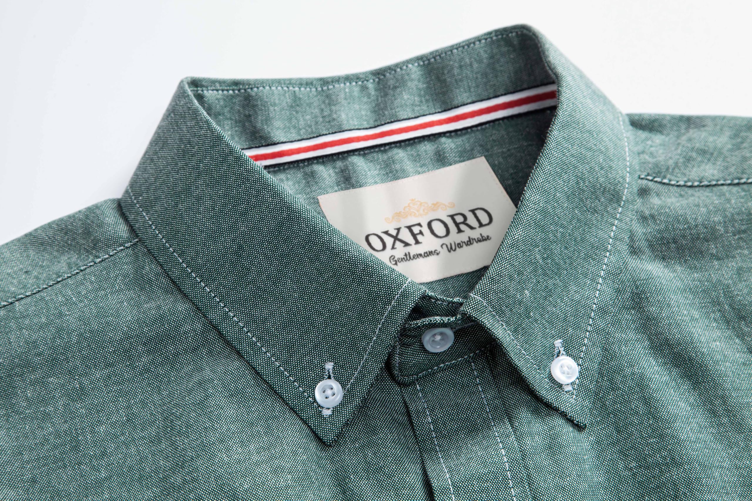 Men's Slim Fit Oxford Shirt - Long Sleeve Lightweight Casual Button Down Shirt with Chest Pocket | Perfect for Office, Business Casual & Everyday Wear
