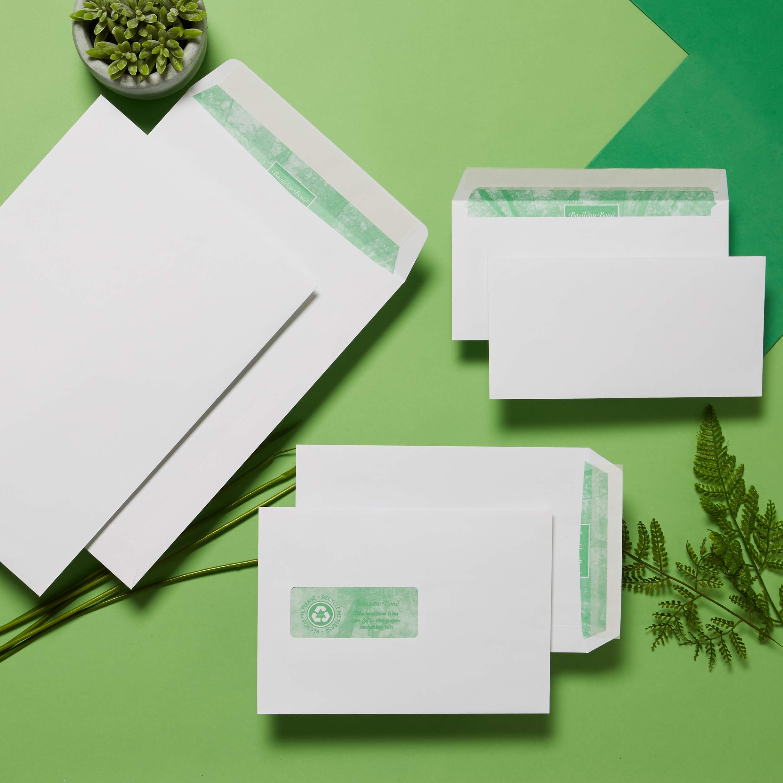 Recycled C5 White 120gsm Peel & Seal Window Envelopes - Box of 500 (J80119) - Perfect for Mailing Invoices, Letters & Business Documents