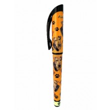 Airedale Terrier Dog Gel Pen Set - Smooth Writing, Comfort Grip - Perfect for School, Office, Note Taking & Gift Giving