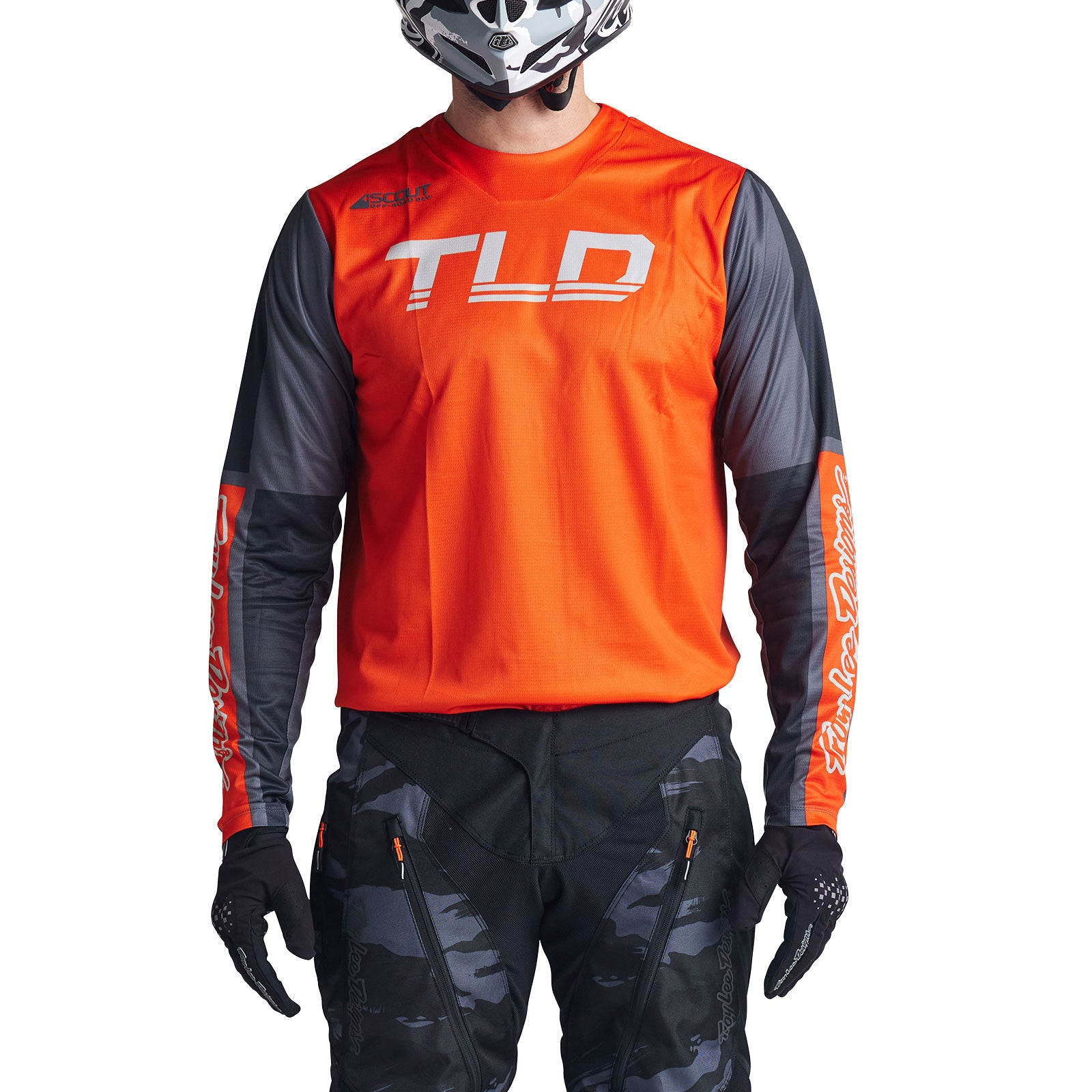 Scout GP Jersey Recon Neon Orange & Gray - High Visibility Cycling Jersey for Mountain Biking & Outdoor Sports