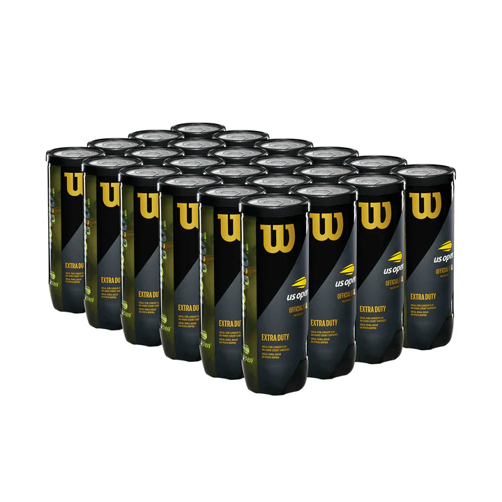 Wilson US Open 3 Ball Tennis Balls - 72 Pack (24 Cans) - Premium Extra Duty Felt for Hard Courts - Perfect for Tournaments, Practice & Club Play