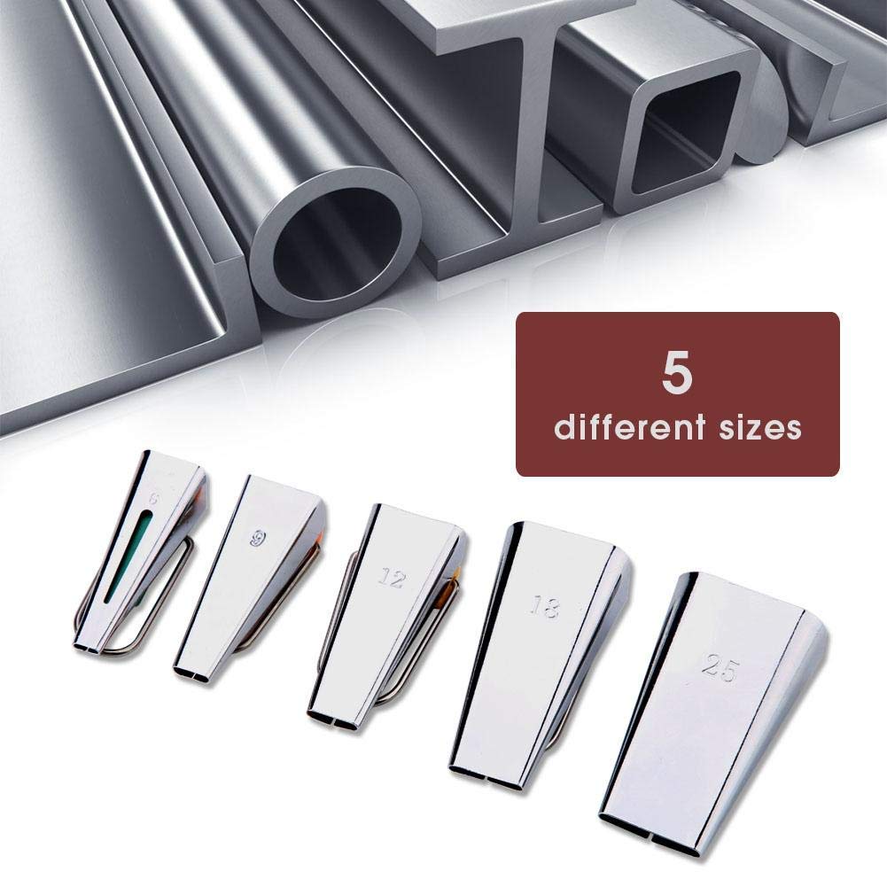 5-Piece Bias Tape Maker Set - 6MM, 9MM, 12MM, 18MM, 25MM Fabric Binding Tool Kit for DIY Sewing, Quilting & Crafting - Perfect for Hemming, Edge Finishing & Decorative Projects