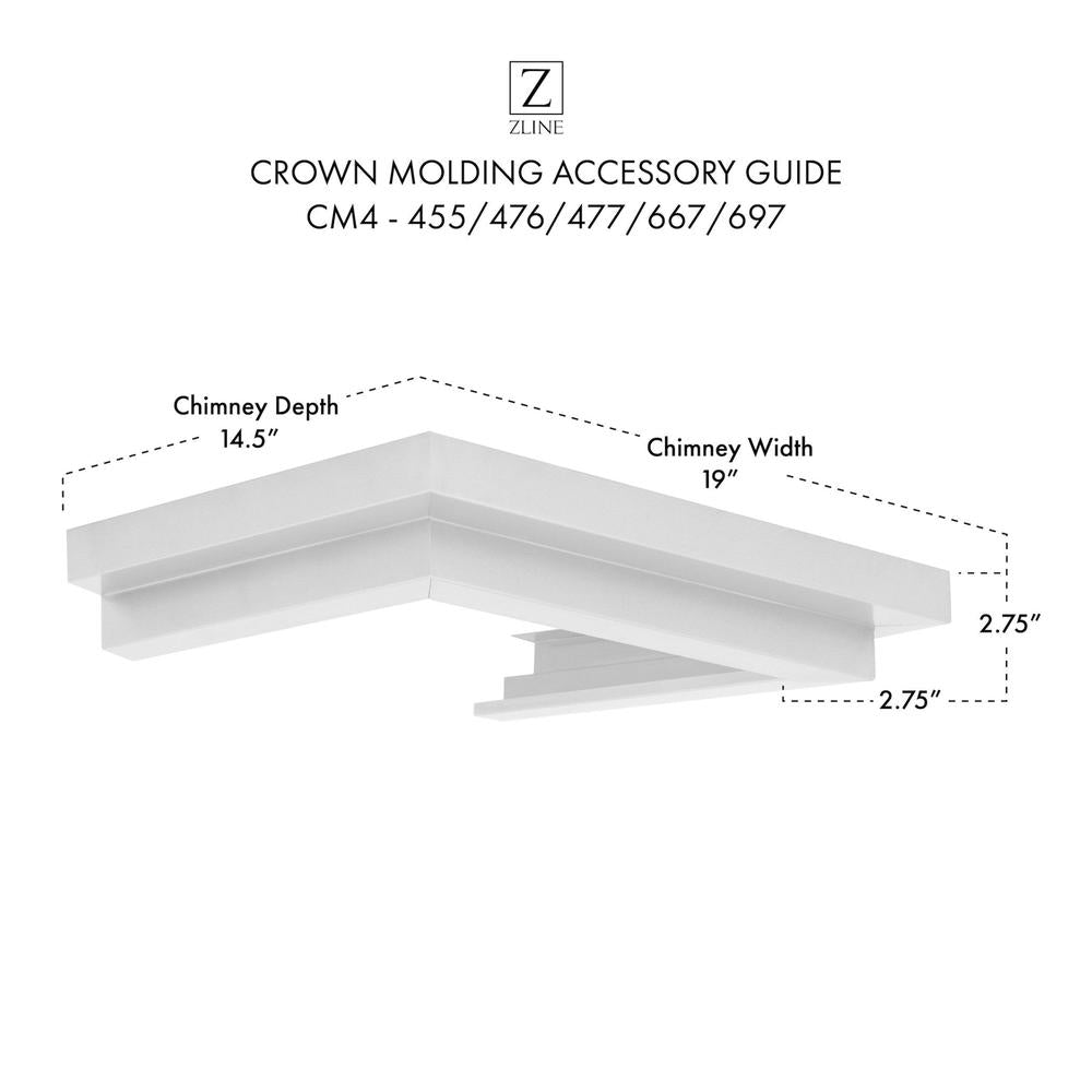 ZLINE CM4 Crown Molding Wall Range Hood - 30