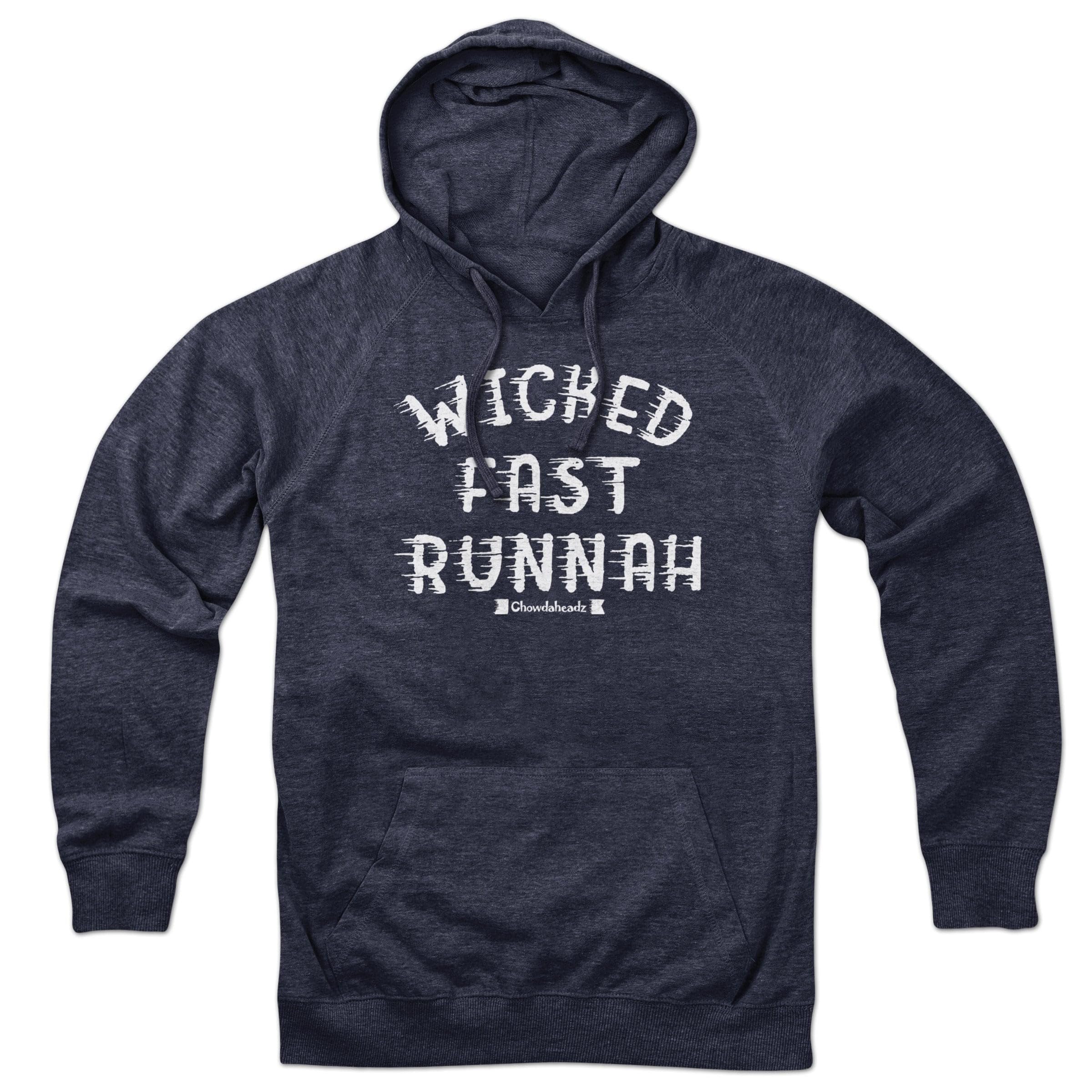 Chowdaheadz Wicked Fast Runnah Hoodie - Soft Unisex Cotton Blend Pullover Sweatshirt for Running, Jogging & Casual Wear