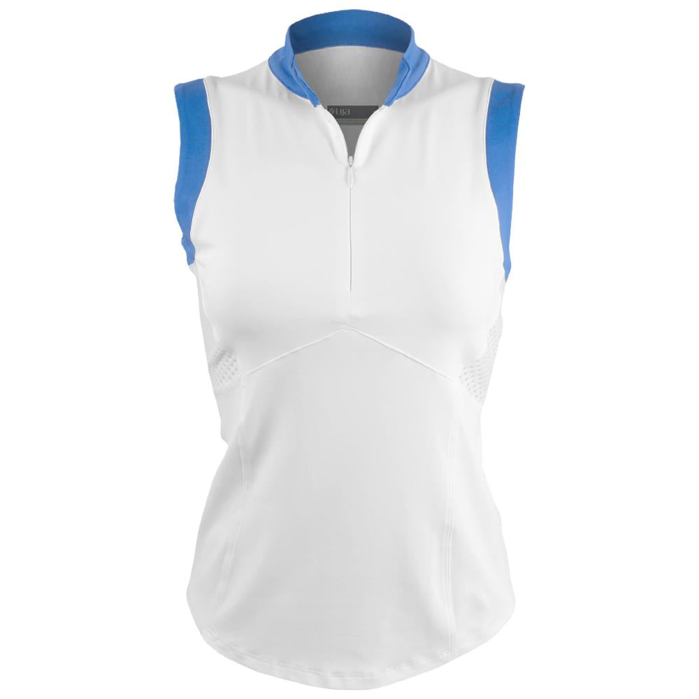 Lija Women's Be Your Best Race Tank Top - White | Running, Yoga & Gym Workout Shirt for Active Women