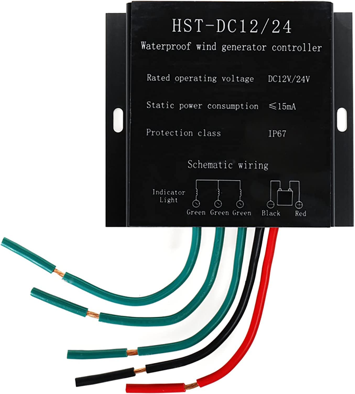 LiuSj JUnSt 3000W Wind Turbine Charge Controller - Waterproof IP67, DC 12V/24V/48V Optional - Perfect for Off-Grid Solar Systems, RV, Marine & Home Wind Power Generation