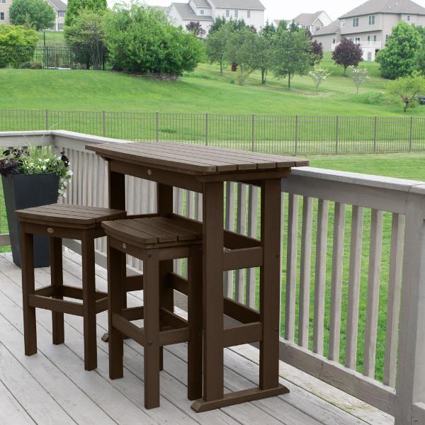 Lehigh 3-Piece Bar Height Balcony Patio Set - Outdoor Bistro Furniture for Small Spaces, Balconies & Decks
