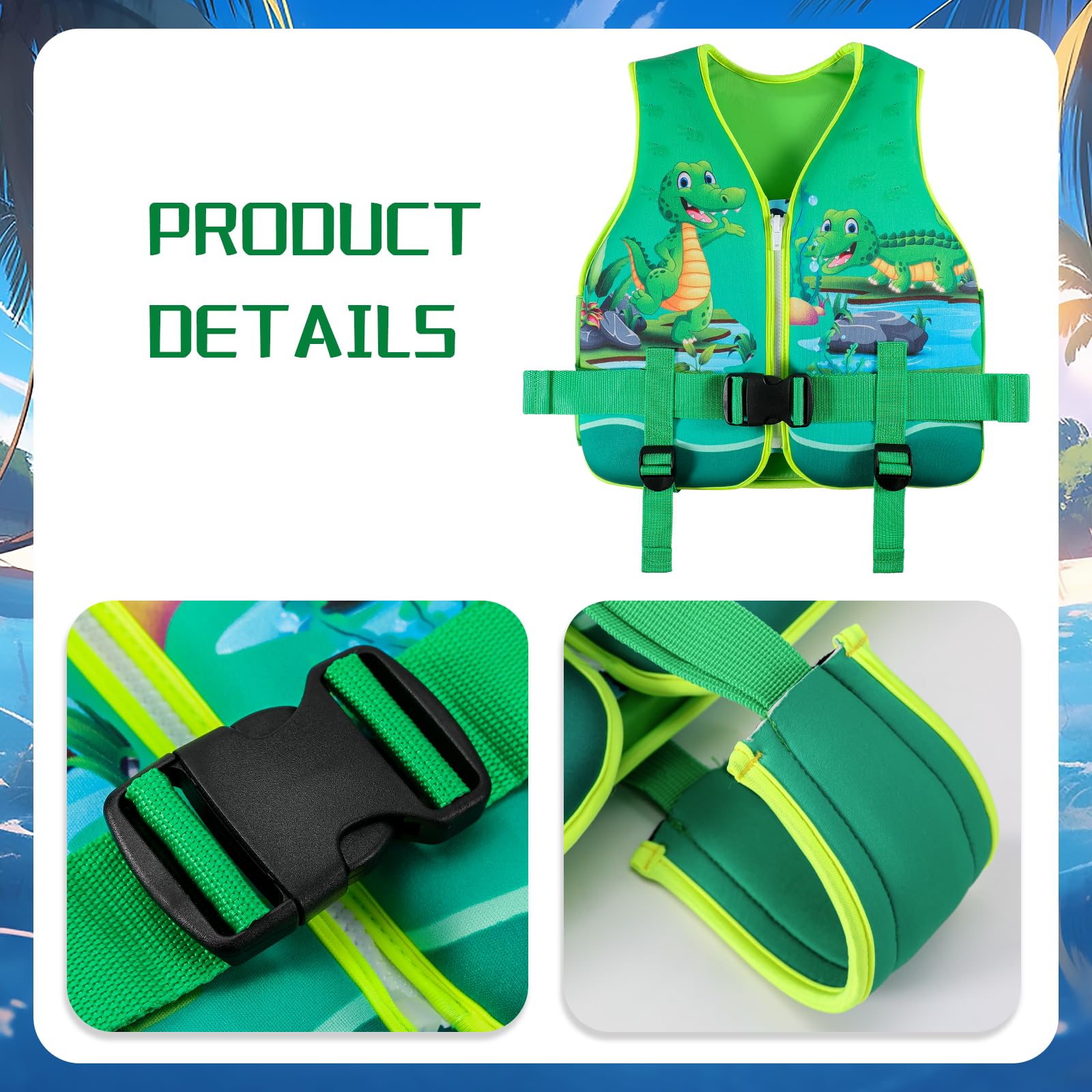 **Best Toddler Swim Vest for Kids 2-9 Years – Adjustable Safety Floaties 20-60 lbs (S-XL) – Boys & Girls Swim Aid for Pool, Beach & Water Play**