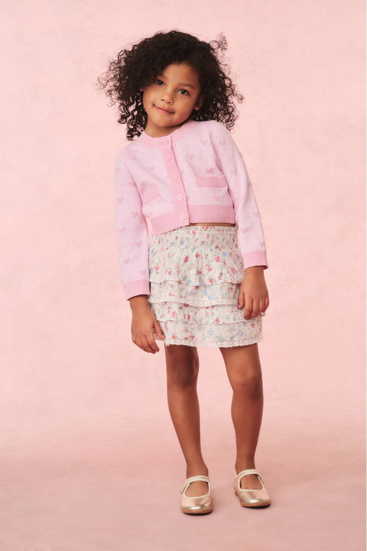 Girls' Cotton Heart Cardigan - Soft & Cozy Knit Sweater for Kids | Perfect for School, Playdates & Family Outings