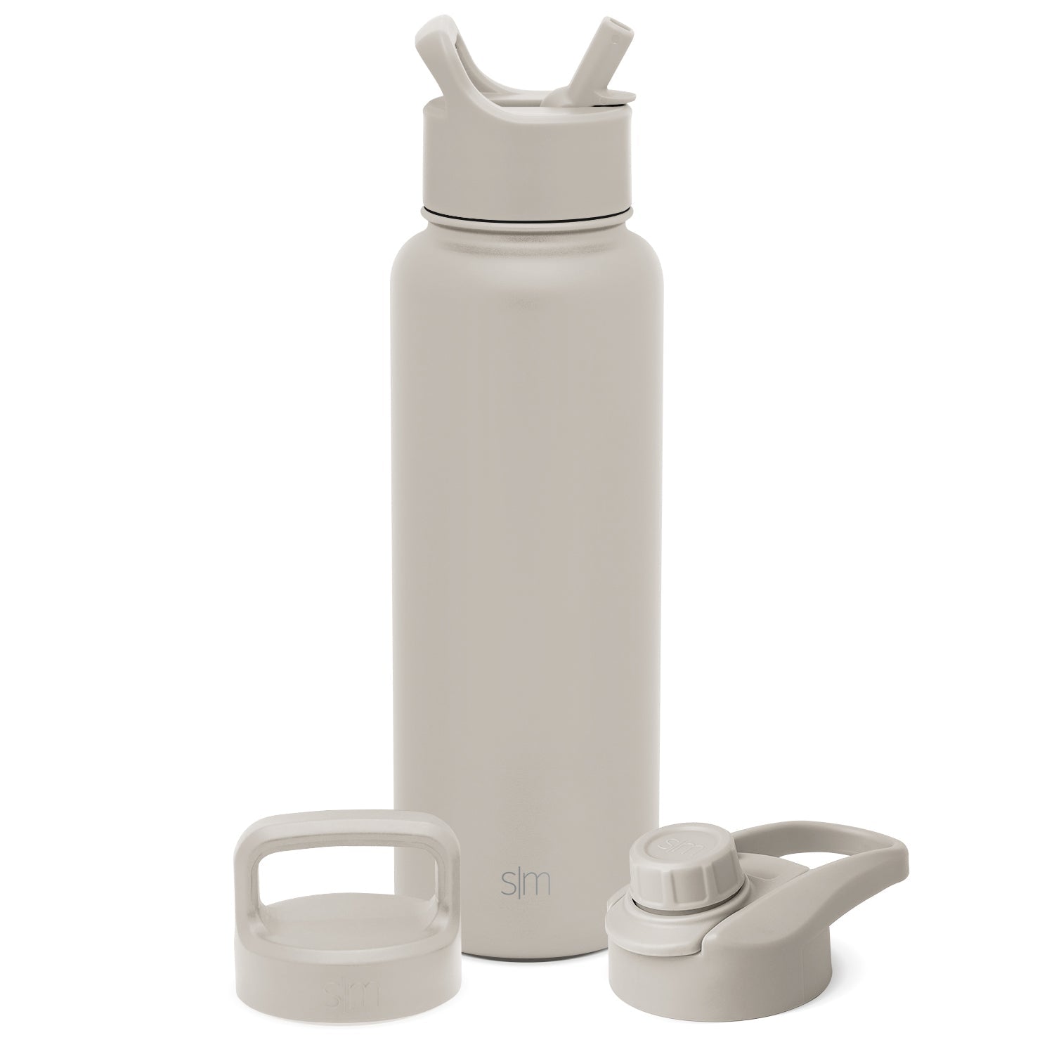 Summit Insulated Water Bottle with 3 Lids - Straw, Chug & Handle - Leakproof Stainless Steel Thermos for Gym, Hiking & Outdoor Activities