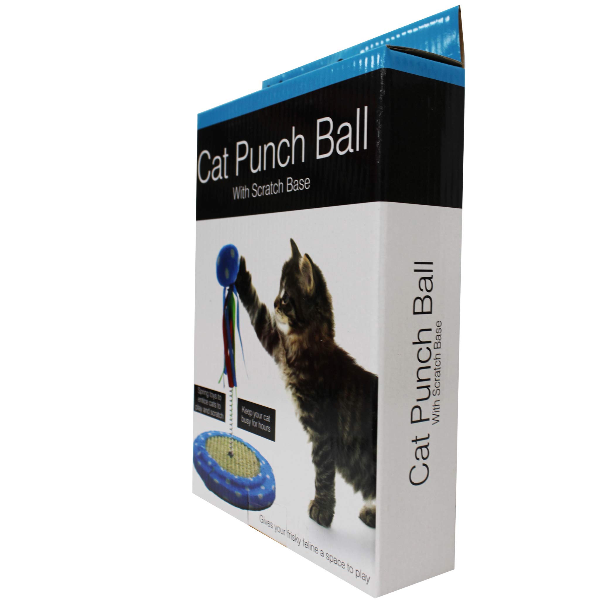 Pets First Interactive Cat Toy Punching Bag Ball with Scratching Board - Fun Exercise Activity for Indoor Cats - Perfect for Playtime & Stress Relief