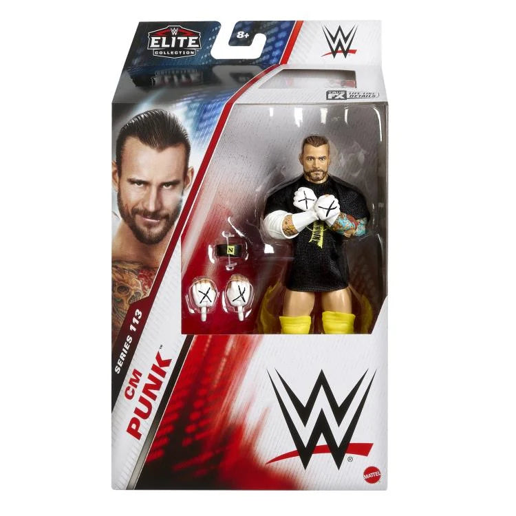 CM Punk WWE Elite Collection Series 113 Action Figure - Authentic Wrestling Toy for Collectors & Fans - Perfect for Display, Play & Gifts