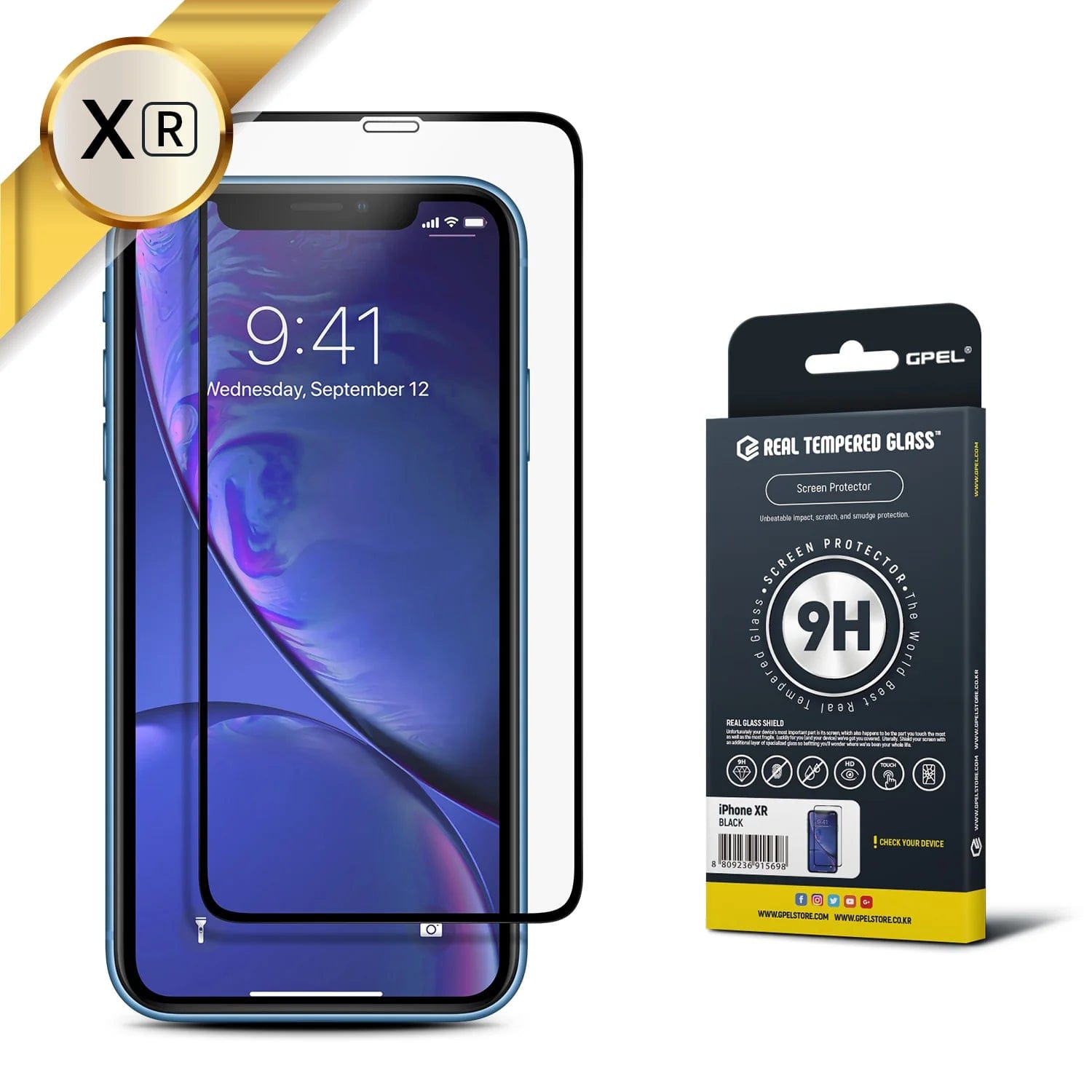 iPhone XR Screen Protector - Tempered Glass, 9H Hardness, HD Clear, Anti-Scratch, Bubble-Free - Perfect for Everyday Use, Gaming & Outdoor Activities