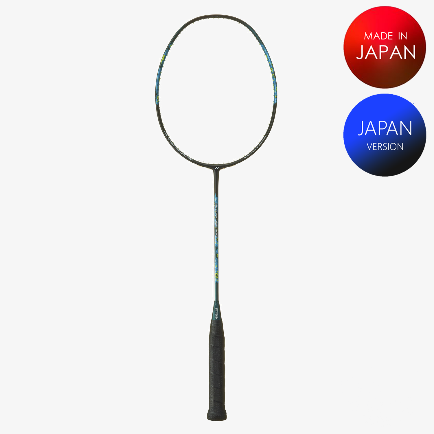 Yonex Nanoflare 300 Badminton Racket - Lightweight Carbon Graphite Shaft for Speed & Control (Black/Green) | Perfect for Competitive Play & Training Sessions