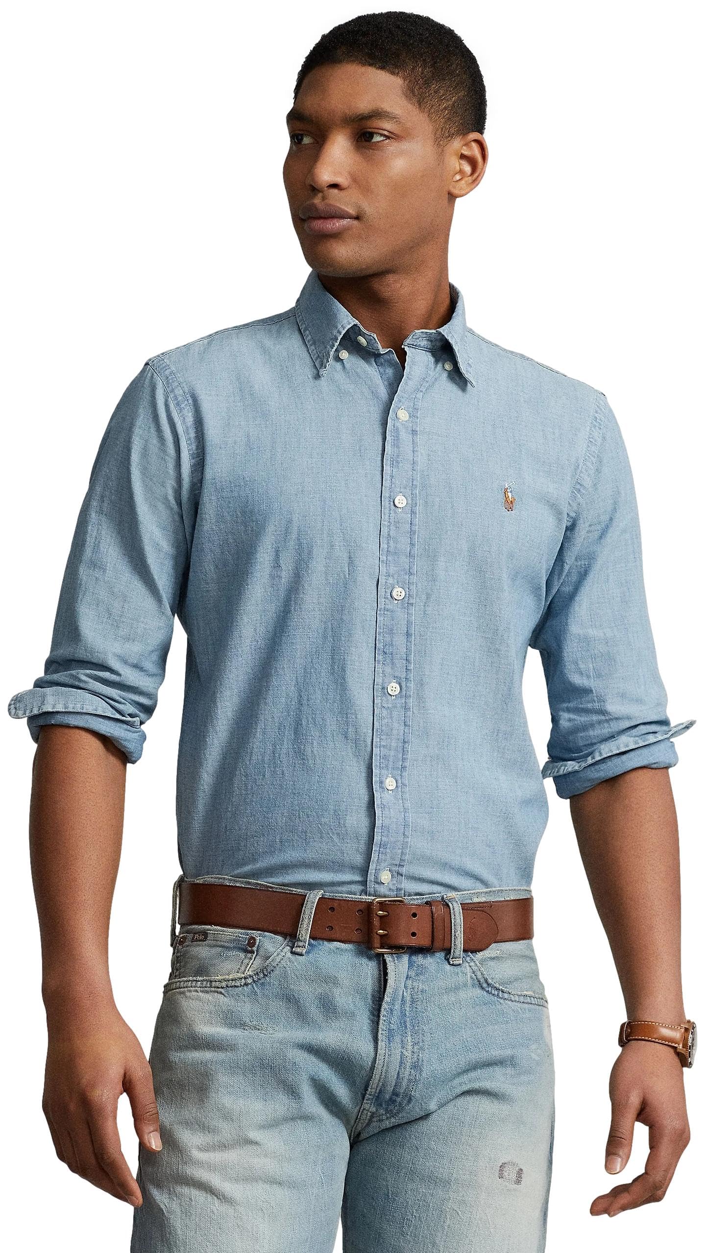 POLO RALPH LAUREN Men's Big & Tall Long Sleeve Oxford Button-Down Shirt - Premium Comfort for Business Casual & Office Wear