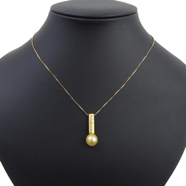 18K Gold Diamond Pearl Pendant Necklace - Luxury Vintage Jewelry for Women - Perfect for Weddings, Anniversaries & Special Occasions