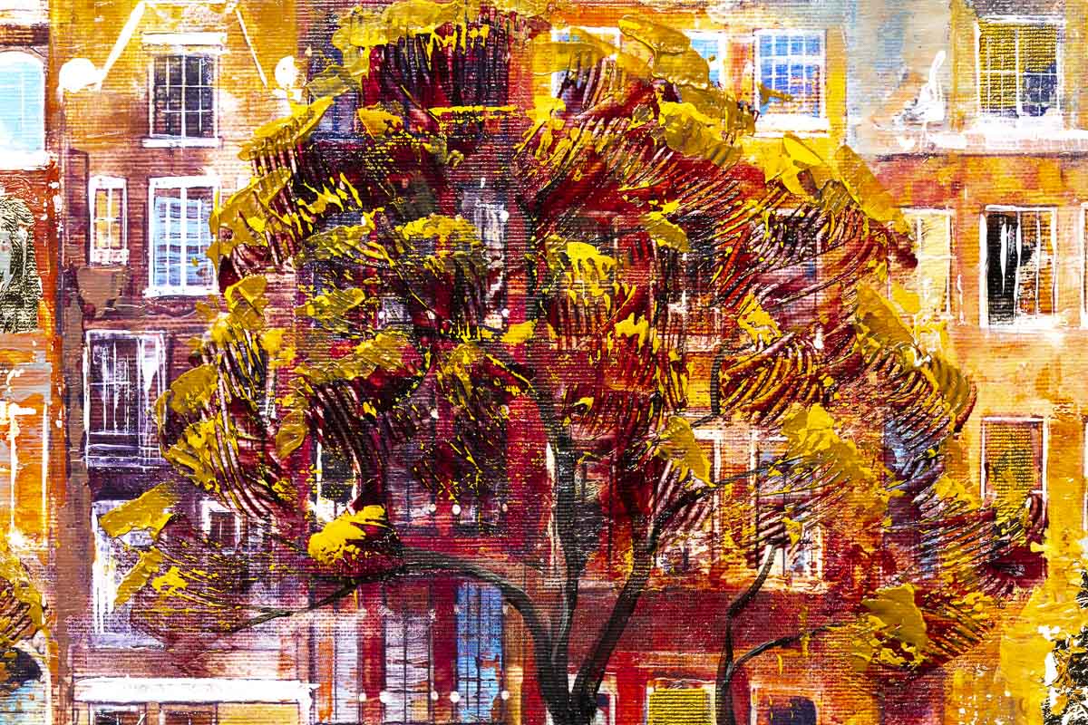 Amsterdam Reflections Original Canvas Art Print - Stunning Cityscape Wall Decor for Living Room, Bedroom & Office