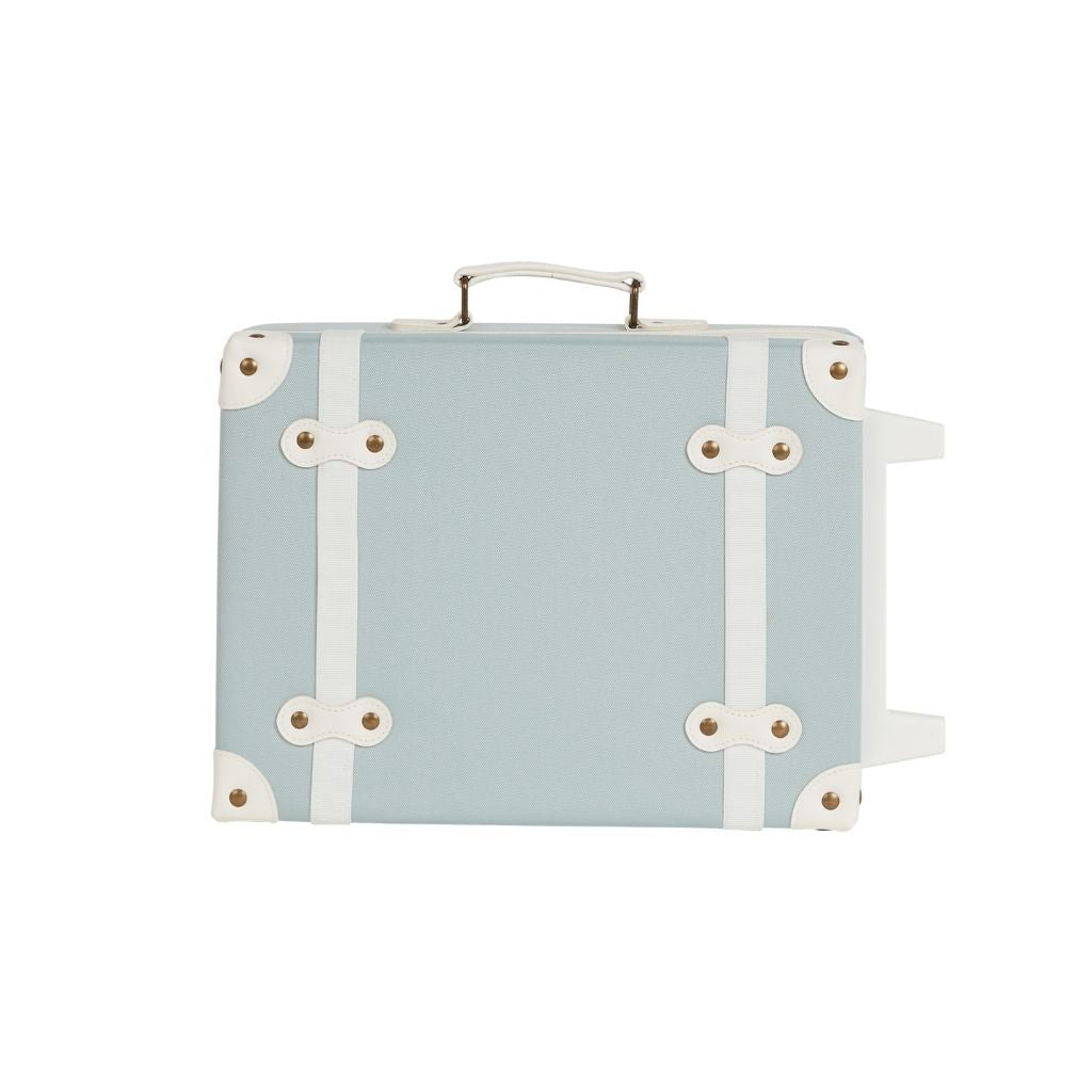 Olli Ella See Ya Suitcase - Stylish Steel Blue Carry-On Luggage for Women & Kids | Perfect for Travel, Weekend Getaways & Airplane Trips