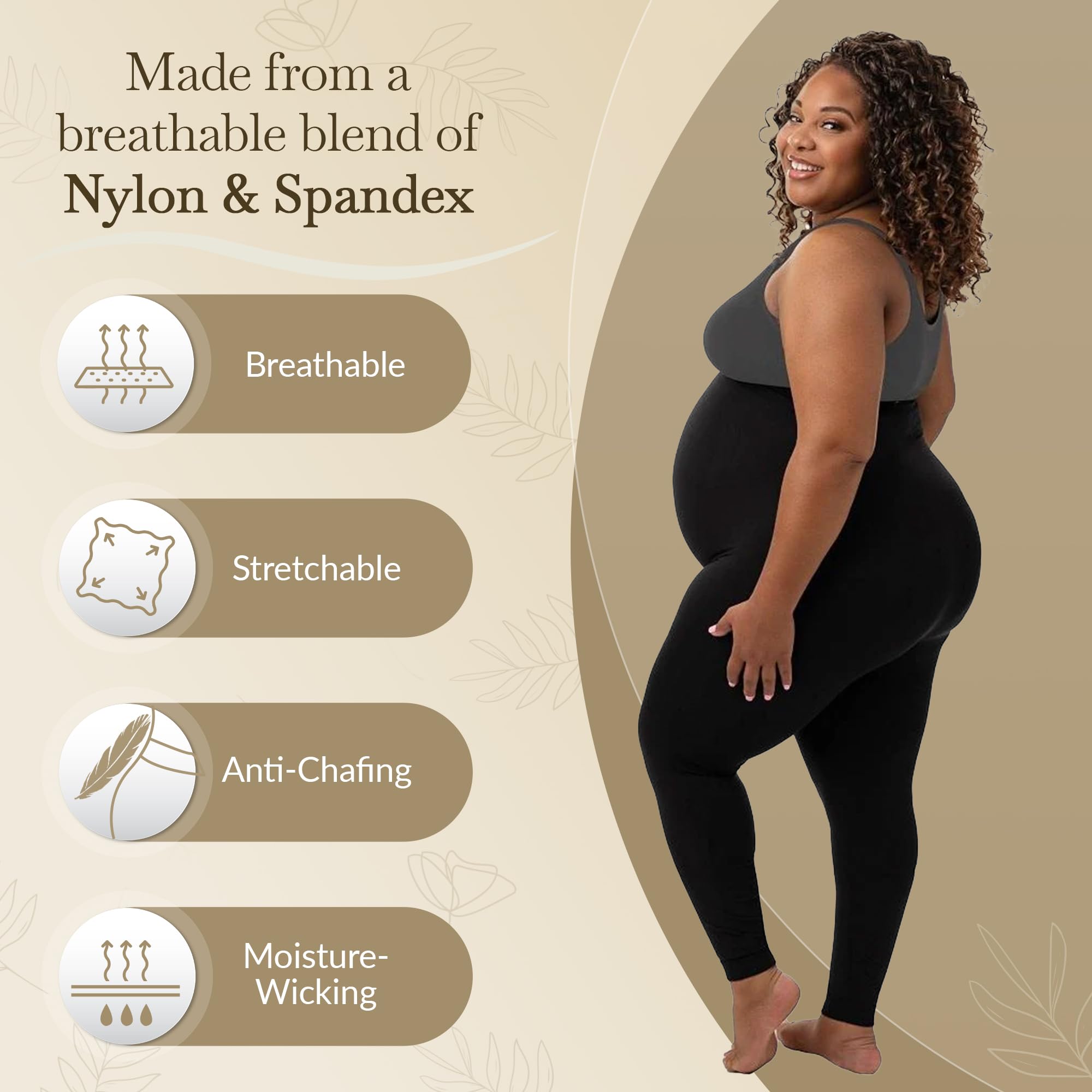 Seamless Maternity Leggings for Women - Ultra Soft Pregnancy Pants with Belly Support - Comfortable Maternity Lounge Wear for Expecting Moms - Perfect for Yoga, Workouts & Everyday Wear