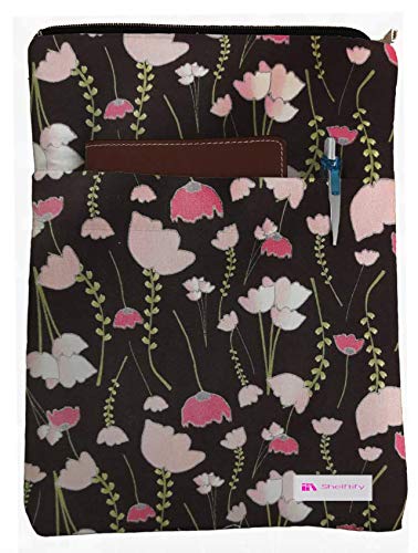 Poppy Flower Book Sleeve Cover for Hardcover & Paperback Books - Cute Reading Accessory Gift for Book Lovers - Perfect for Library, School, Travel & Coffee Shop Reading