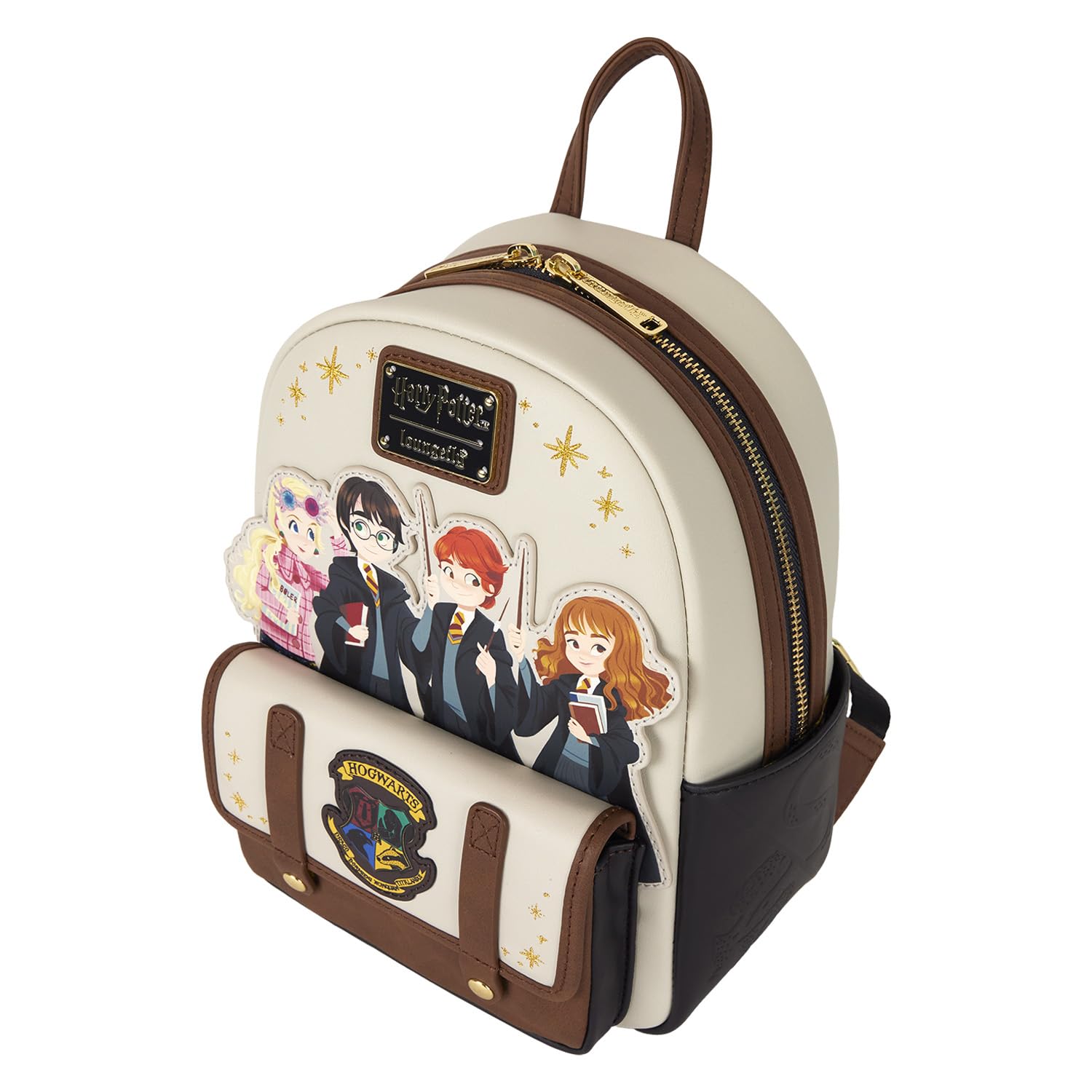 Loungefly Harry Potter Spring Flap Pocket Mini Backpack - Cute Wizarding World Themed Crossbody Bag for Cosplay, Travel & Everyday Use