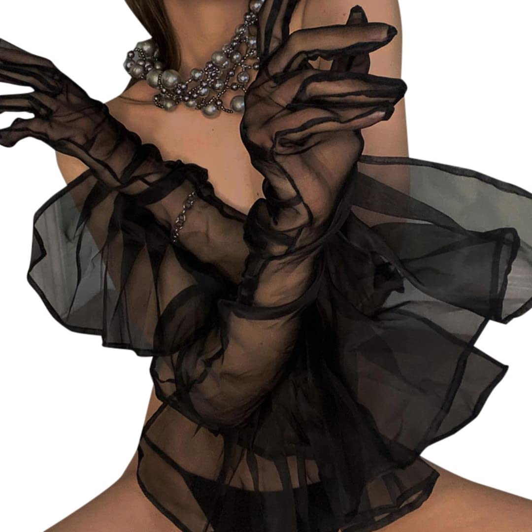 Fairy Lace Arm Warmers - Gothic Boho Sleeves for Cosplay & Festivals