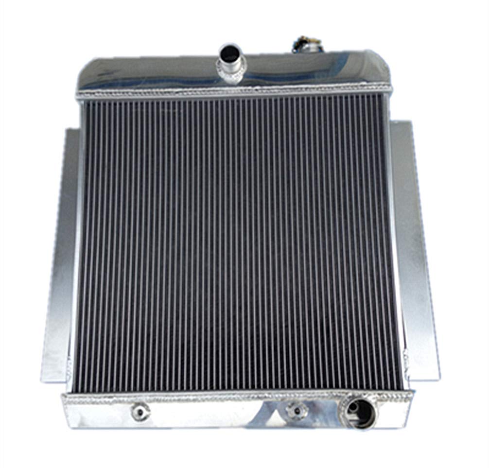 1955-1959 Chevy Pickup Truck V8 Aluminum Radiator & Fan - 3 Row High Performance Cooling System - Perfect for Off-Roading & Hot Weather Driving