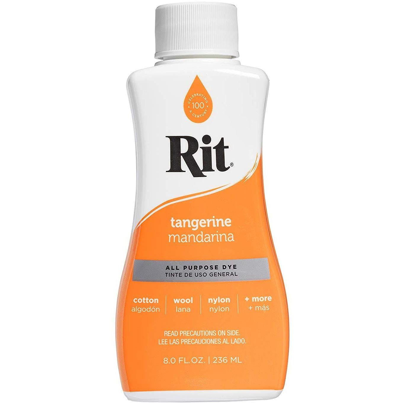 RIT All-Purpose Liquid Fabric Dye - 8 Fl. Oz (237ml) for Clothes, Shoes & Home Decor - Perfect for DIY Projects, Tie-Dye & Fabric Restoration