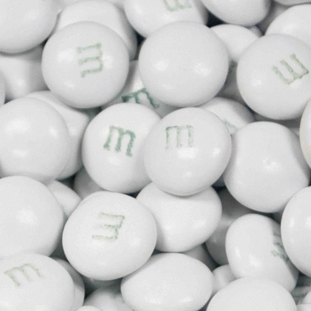 10lb Bulk White M&M's Milk Chocolate Candies (Approx. 5,000 Pieces) - Perfect for Birthday Parties, Halloween Treats, Wedding Favors and Office Snacks