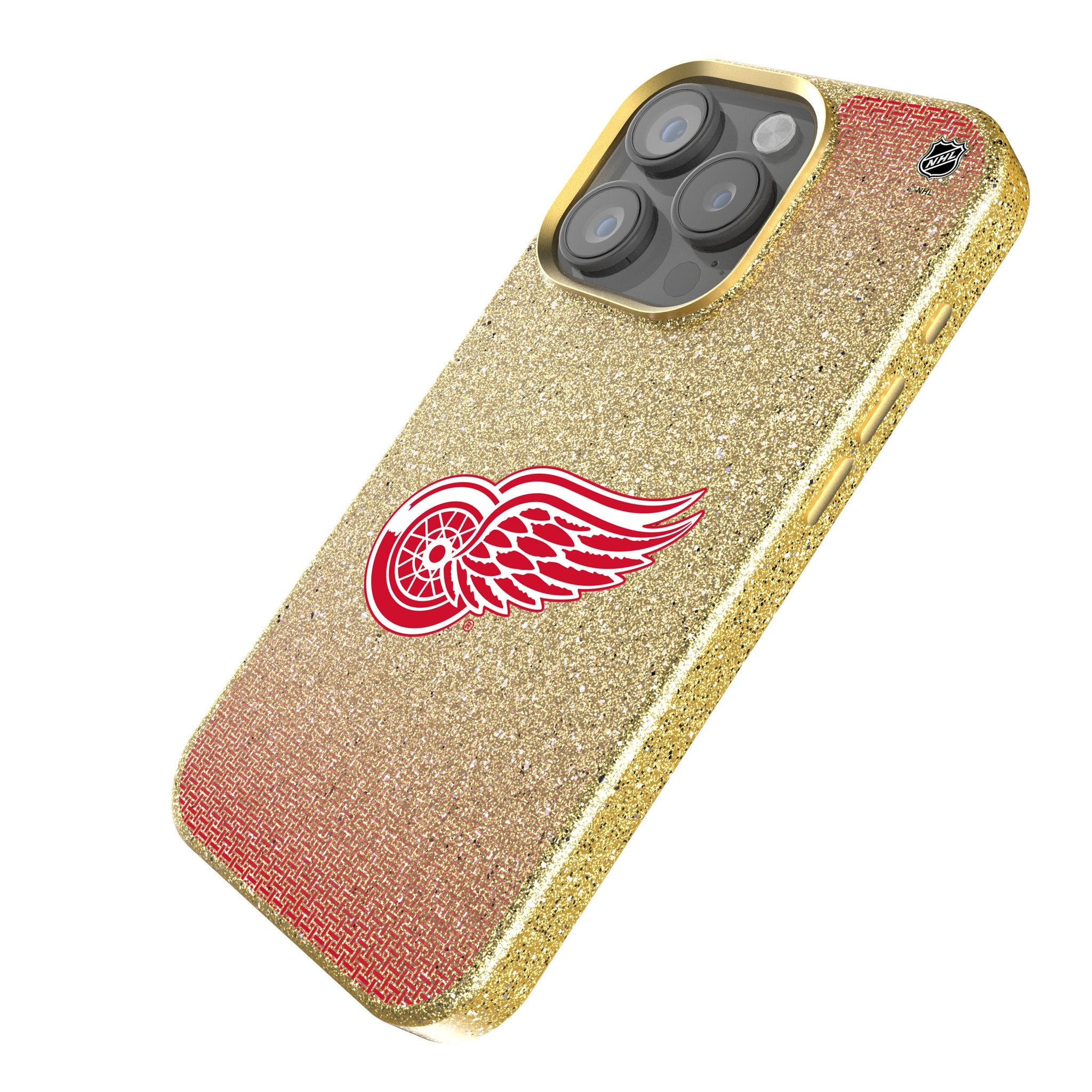Detroit Red Wings Rhinestone Bling Phone Case for Apple iPhone 14/13/12/11 - Sparkling Glamorous Design for Hockey Fans - Perfect for Games, Parties & Everyday Use
