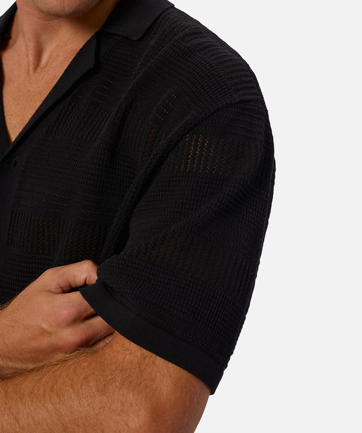 Vercelli Short Sleeve Shirt for Men - Classic Black Cotton Casual Button Down Shirt | Perfect for Office, Business, and Summer Outfits