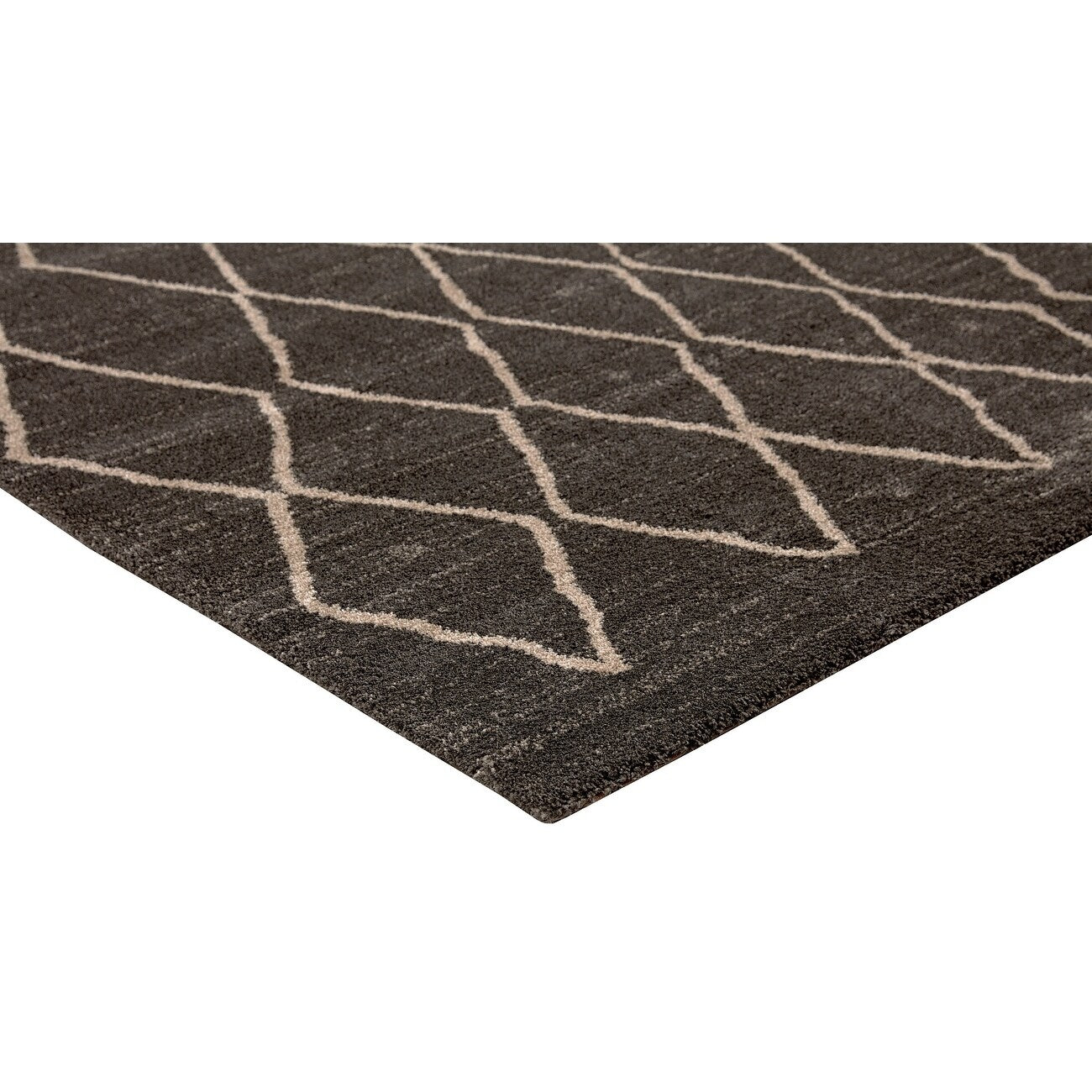 Rustic Lines Dark Brown Area Rug 5'3