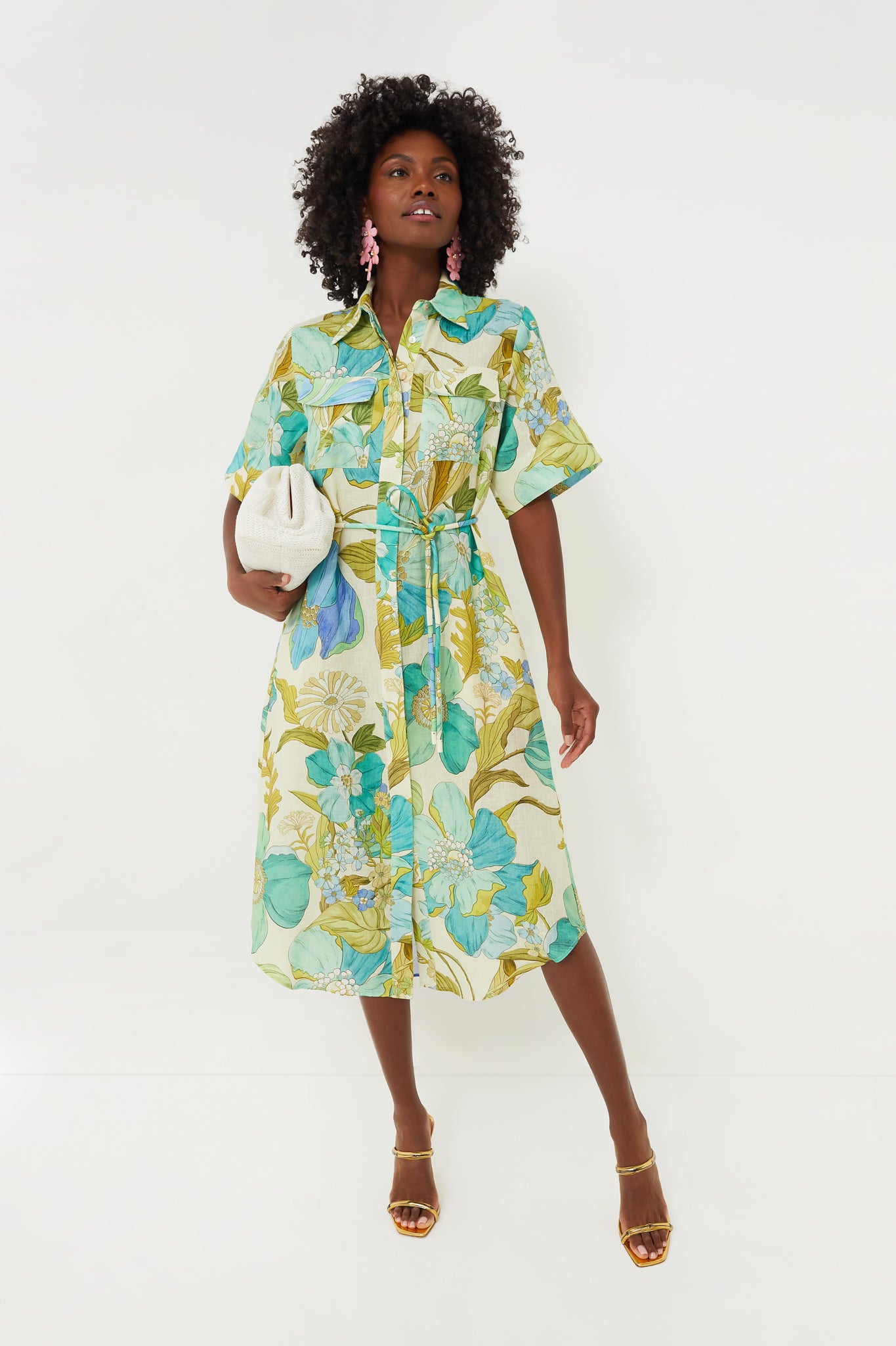 Blue Janis Shirtdress for Women | Casual & Stylish Button Down Dress | Perfect for Office, Brunch & Everyday Wear