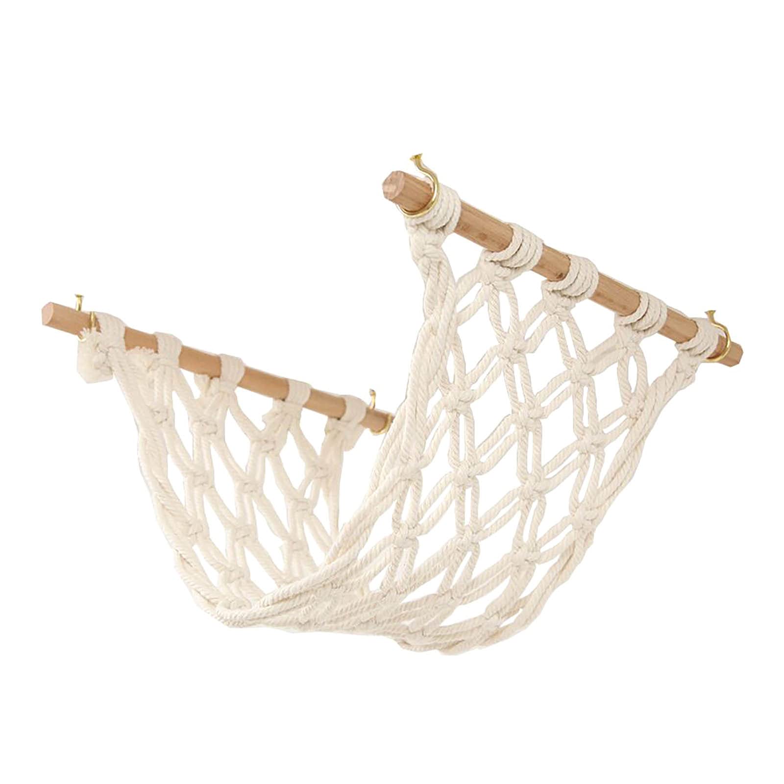 Boddenly 50CM Cotton Hanging Handwoven Rope Fruit Basket - Kitchen Storage Organizer for Fruits, Vegetables & Home Decor | Perfect for Pantry, Dining Table & Farmhouse Style Kitchens