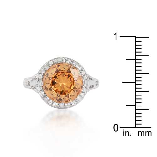 Elegant Champagne Organic Cocktail Ring for Women - Vintage Gold Statement Jewelry for Parties, Weddings & Special Occasions