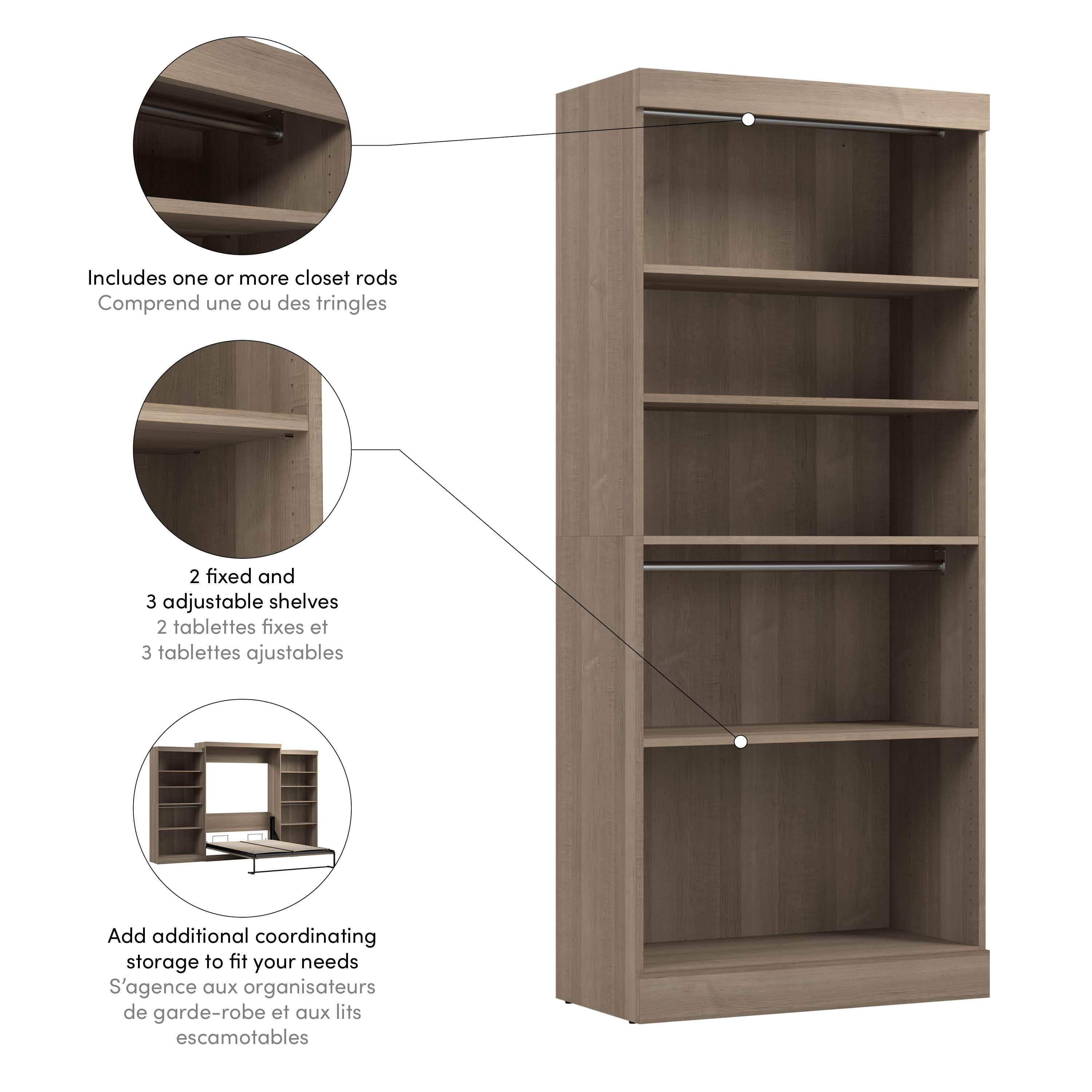 Pur 36 Closet Organizer Storage Unit - 7 Color Options for Bedroom, Closet & Home Organization