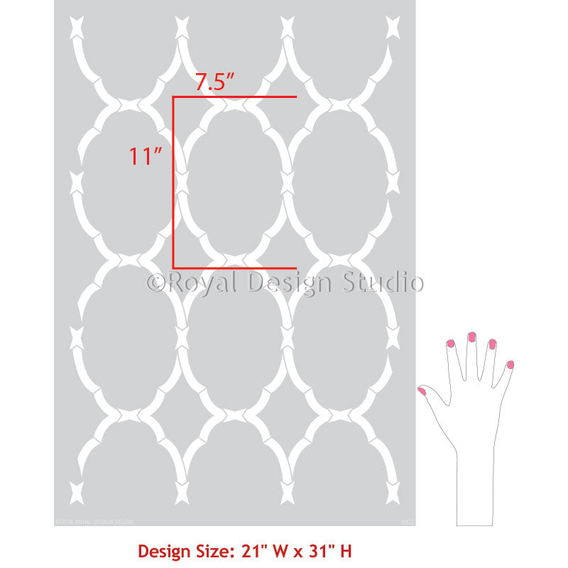 Secret Garden Trellis Wall Stencil - DIY Home Decor for Walls, Furniture & Crafts - Perfect for Bedroom, Living Room & Outdoor Projects