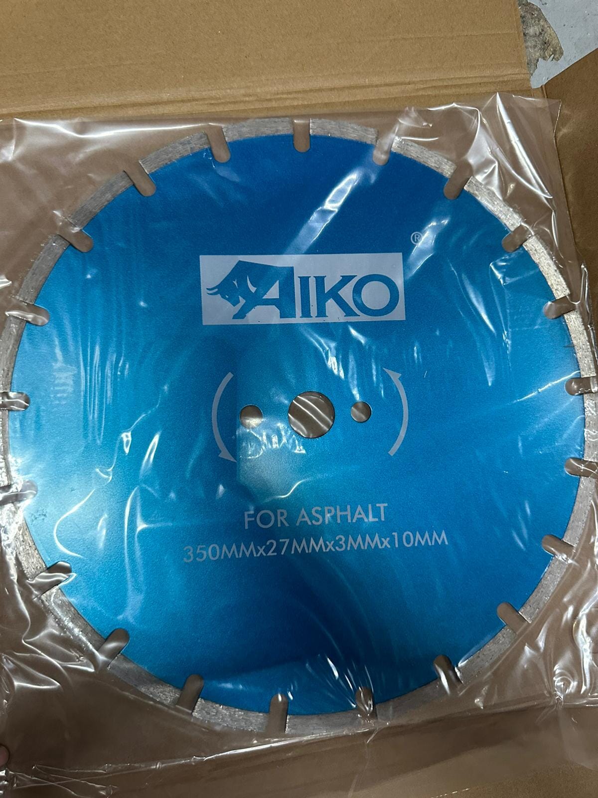 Aiko 14-Inch Diamond Blade for Asphalt Cutting - Premium Blue Diamond Segmented Saw Blade (Model DB ADS05 14B) - Ideal for Road Construction, Concrete Cutting & Demolition Projects