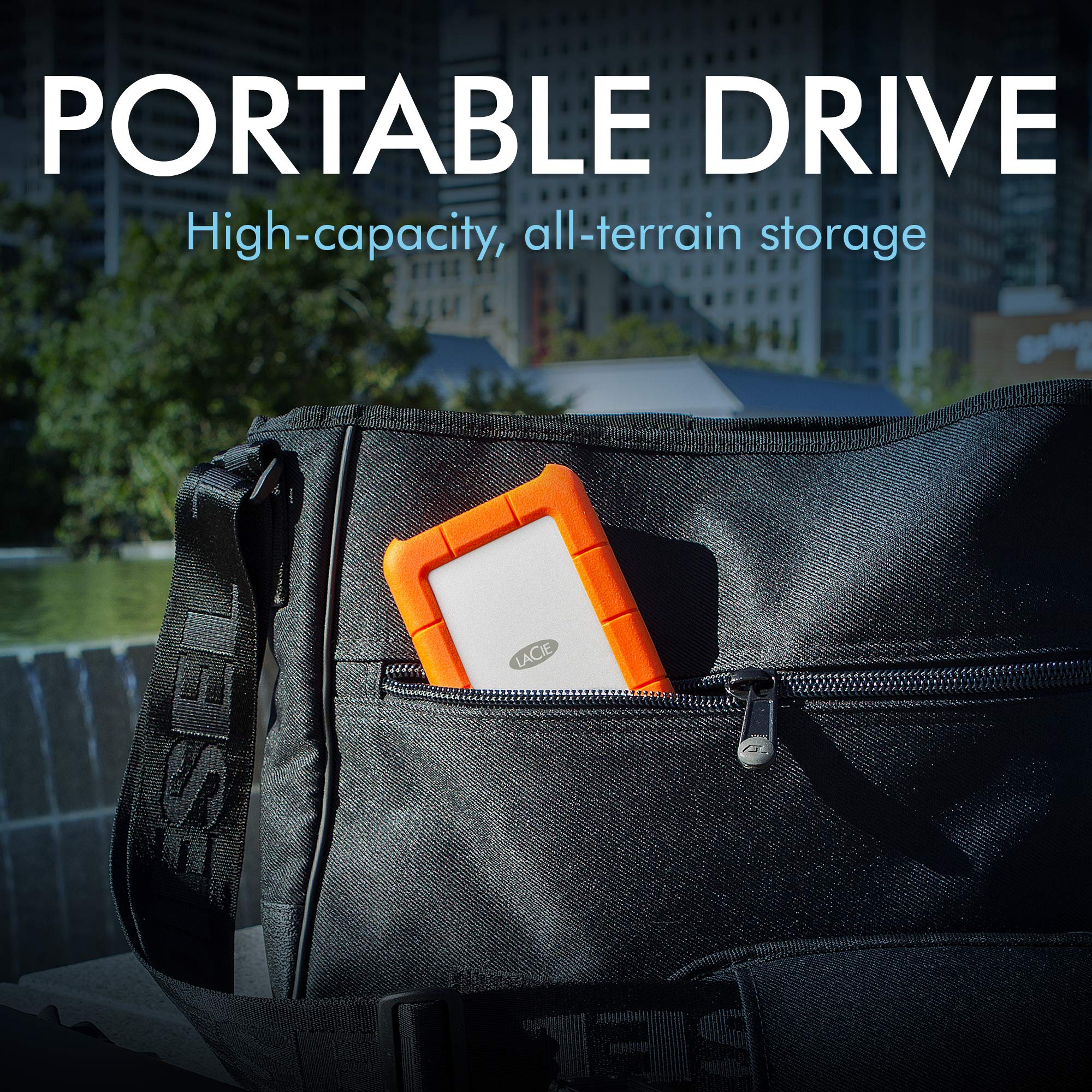 LaCie Rugged Mini 2TB HDD - Shockproof Portable Hard Drive for Mac/PC - Perfect for Travel & Outdoor Use