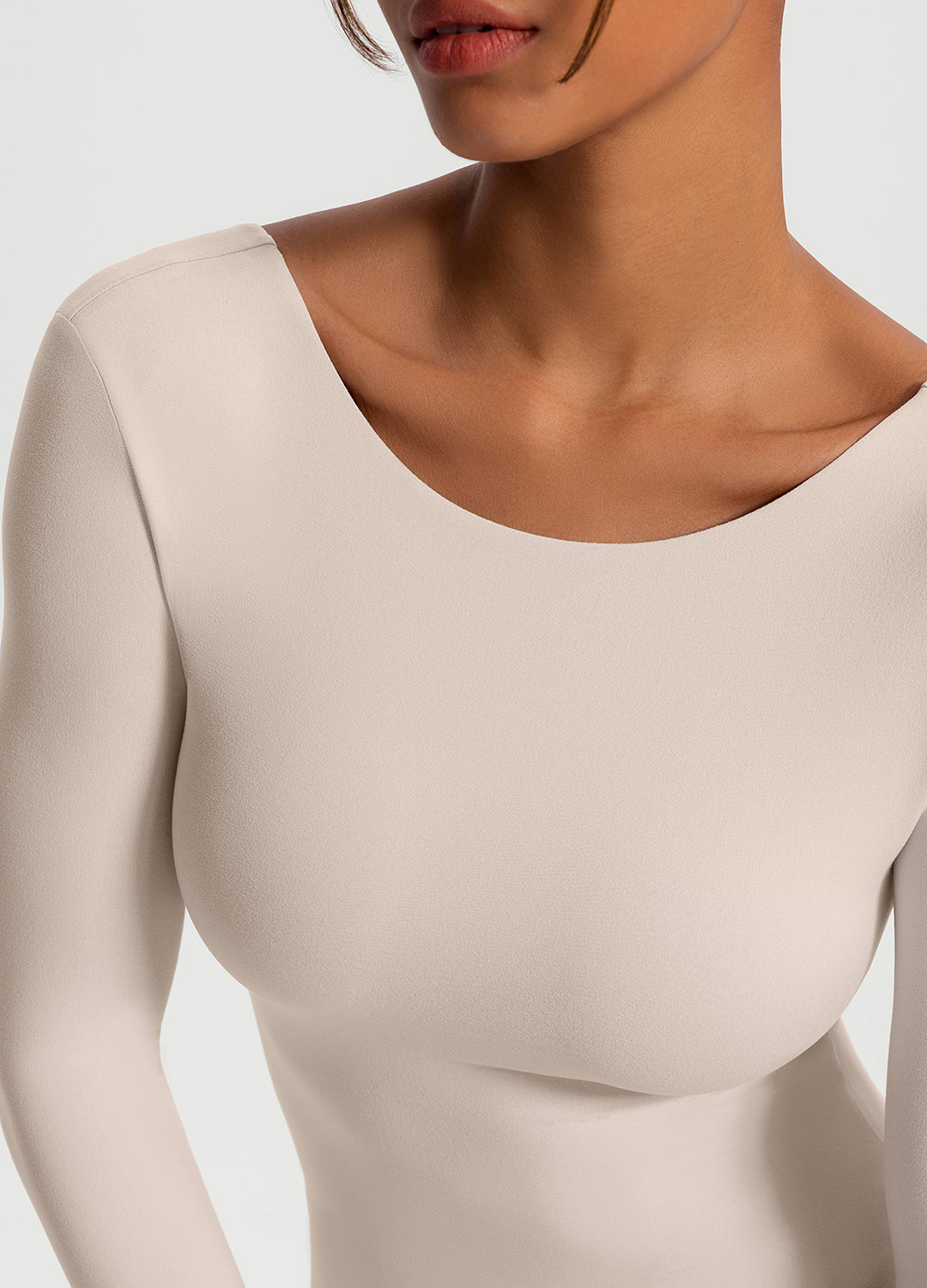 Elegant Open Back Long Sleeve Blouse for Women - Sexy Lace Trim Party Top - Perfect for Date Night, Club Wear & Special Occasions