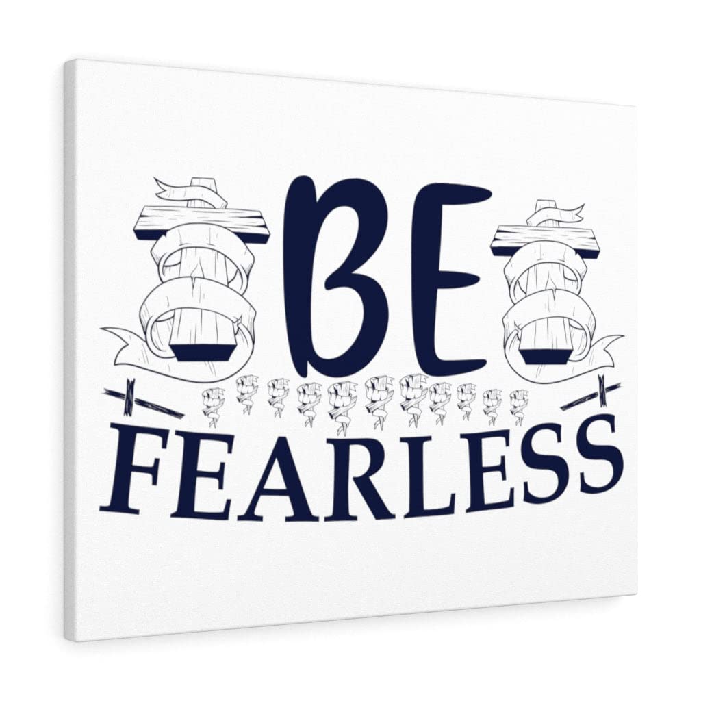 Fearless Christian Wall Art Print - Inspirational Scripture Decor for Home & Office - Ready to Hang Bible Verse Gift for Women & Men