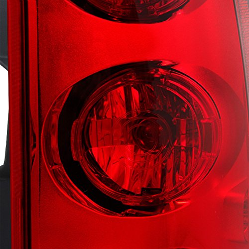 AKKON Red Clear Tail Lights Brake Lamps Replacement for GMC Yukon XL 1500/2500 - Driver Left & Passenger Right - Perfect for Night Driving & Enhanced Vehicle Safety